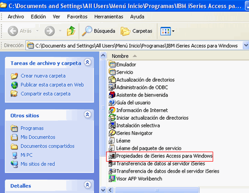 As400-alternativo-Propiedades-iSeries-Access-para- Windows